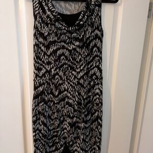Denver Hayes Black and White Patterned Maxi Dress
